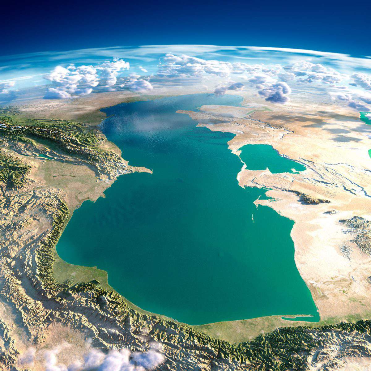 Fragments of the planet Earth. Caspian Sea