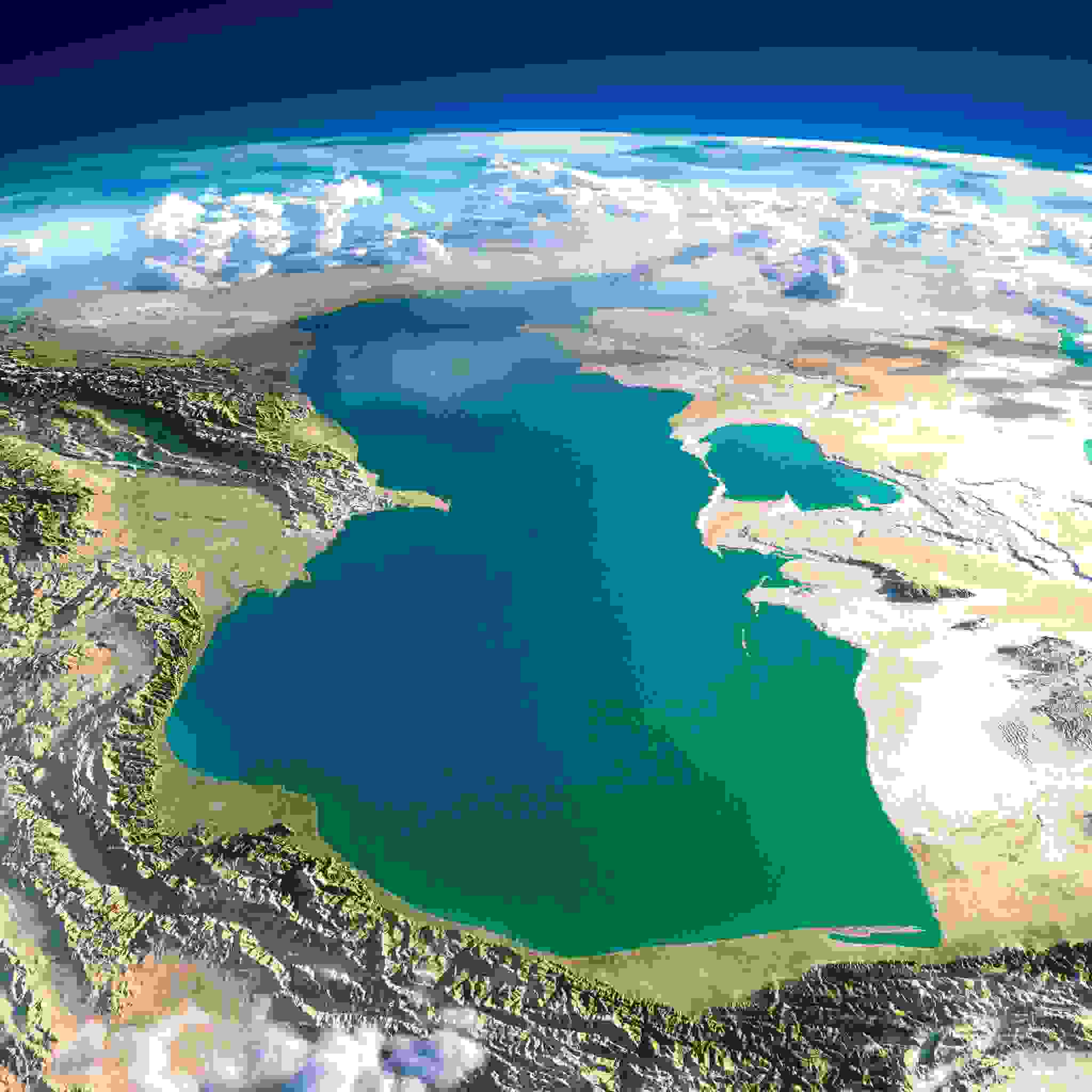 Fragments of the planet Earth. Caspian Sea