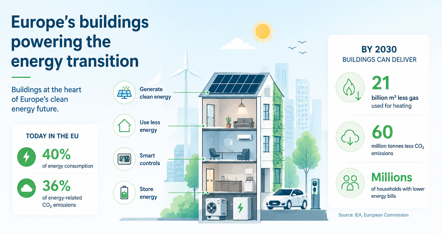 Europe’s buildings powering energy transition, Graphic by Energy Europe Editorial Team