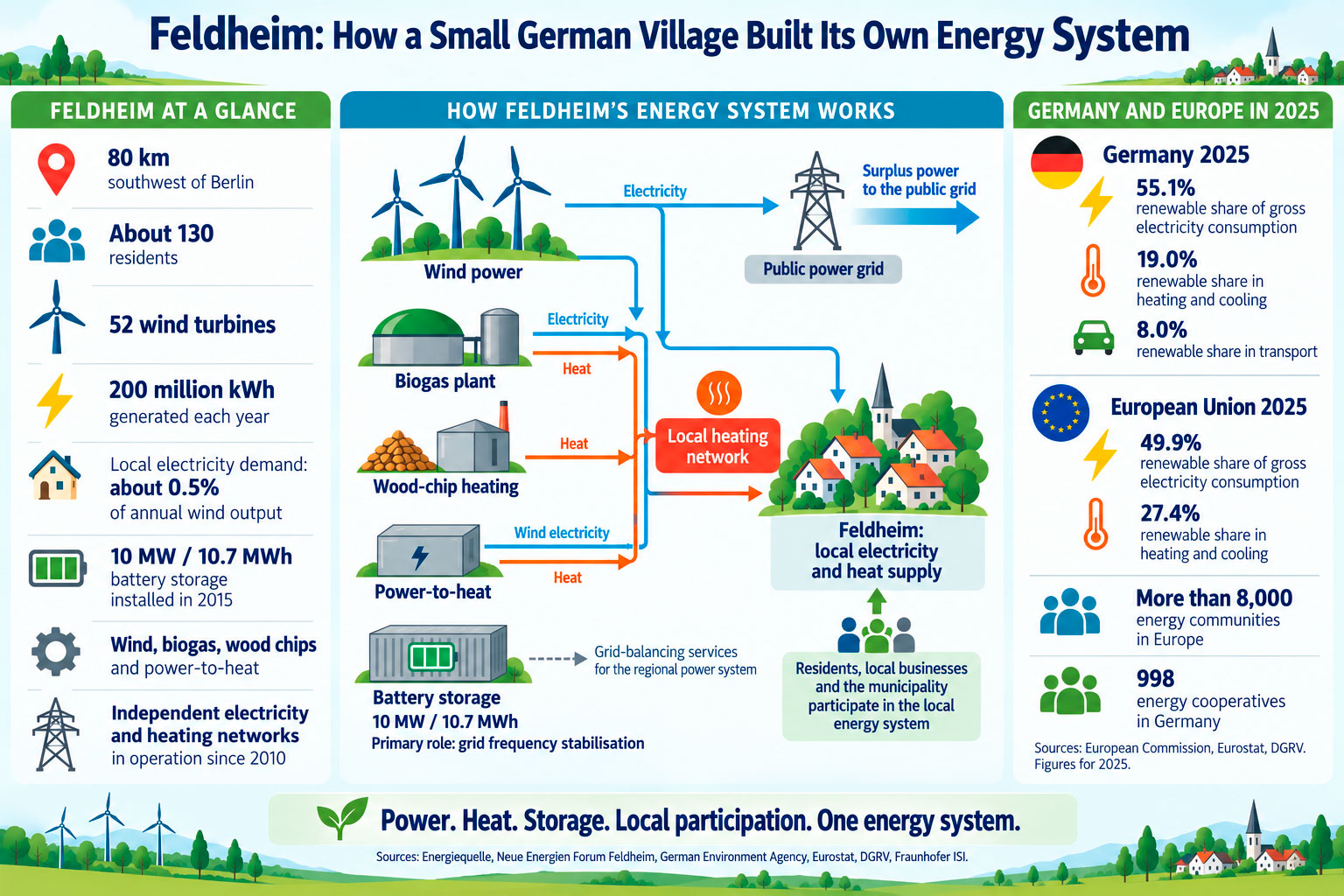 Feldheim: The Energy Transition at a Glance. Graphic by the Energy Europe Editorial Team.